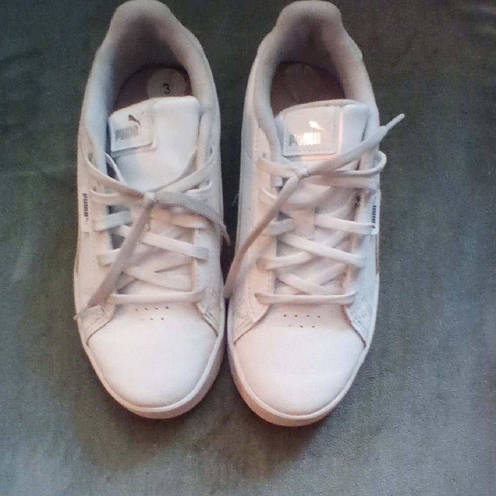 Puma Classic White Lace-Up Sneakers